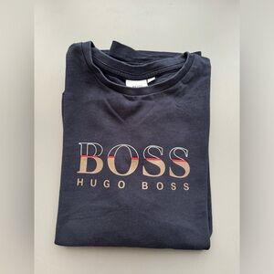Boss Navy blue long sleeve t-shirt in size 10